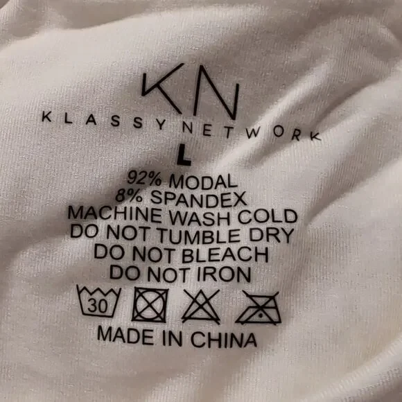 Klassy Network White Cream Tank Top Built In Bra - Picture 5 of 5